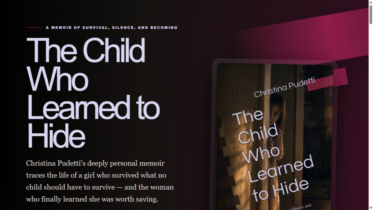 The Child Who Learned to Hide memoir website home page